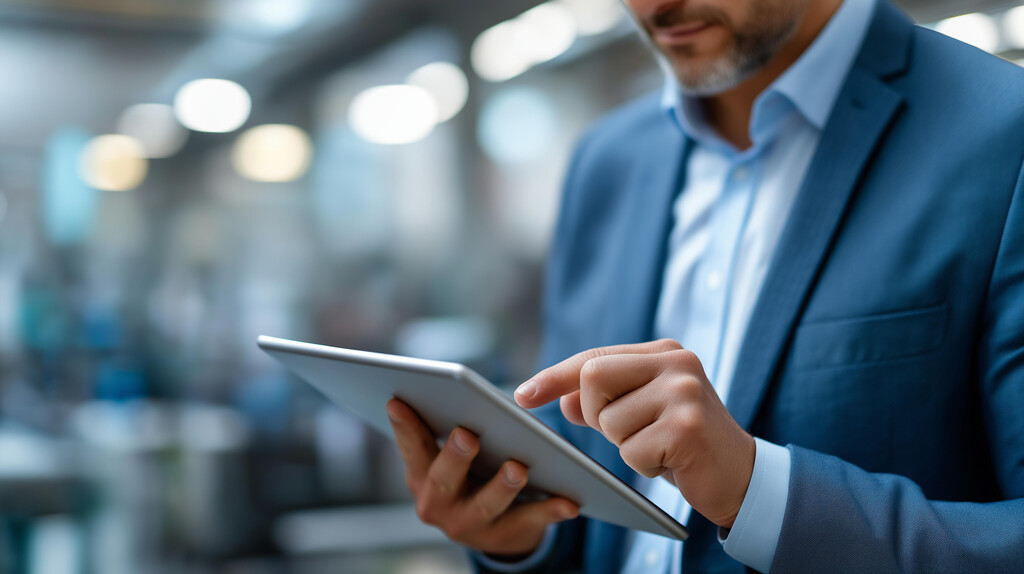 tem companies gestao de telecomunicacoes.jpg Profissional utilizando tablet para gestão de telecomunicações em TEM Companies