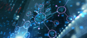 Rede digital conectada representando soluções de monitoramento e conectividade em TEM Companies